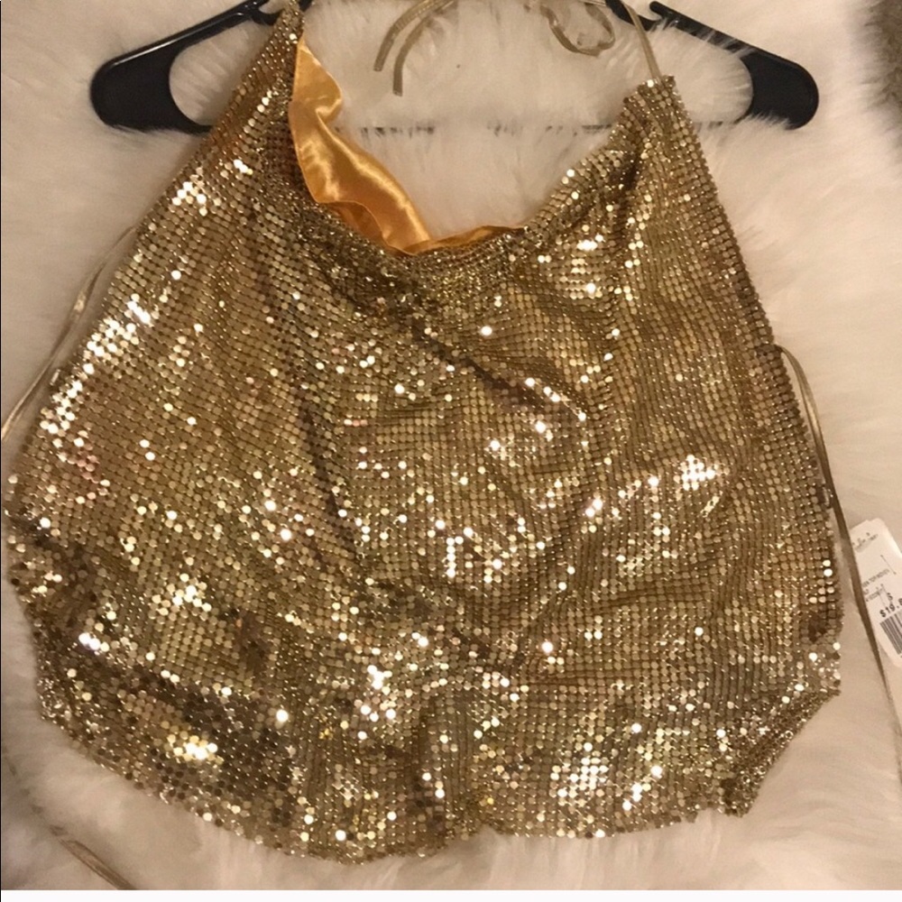 Forever21 chainmail halter top